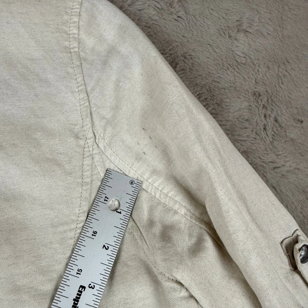 Max Jeans Utility Jacket‎ Lightweight Drawstring Waist Beige Linen Blend M